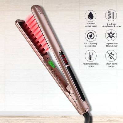 Keratin Protection Ceramic Tourmaline Hair Flat Iron 240 C Iron With Black Handles Flat Iron